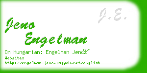jeno engelman business card